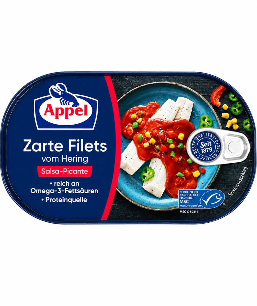 Appel Jemné filety ze sledě v pikantním tomatovém krému se zeleninovou oblohou 200 g