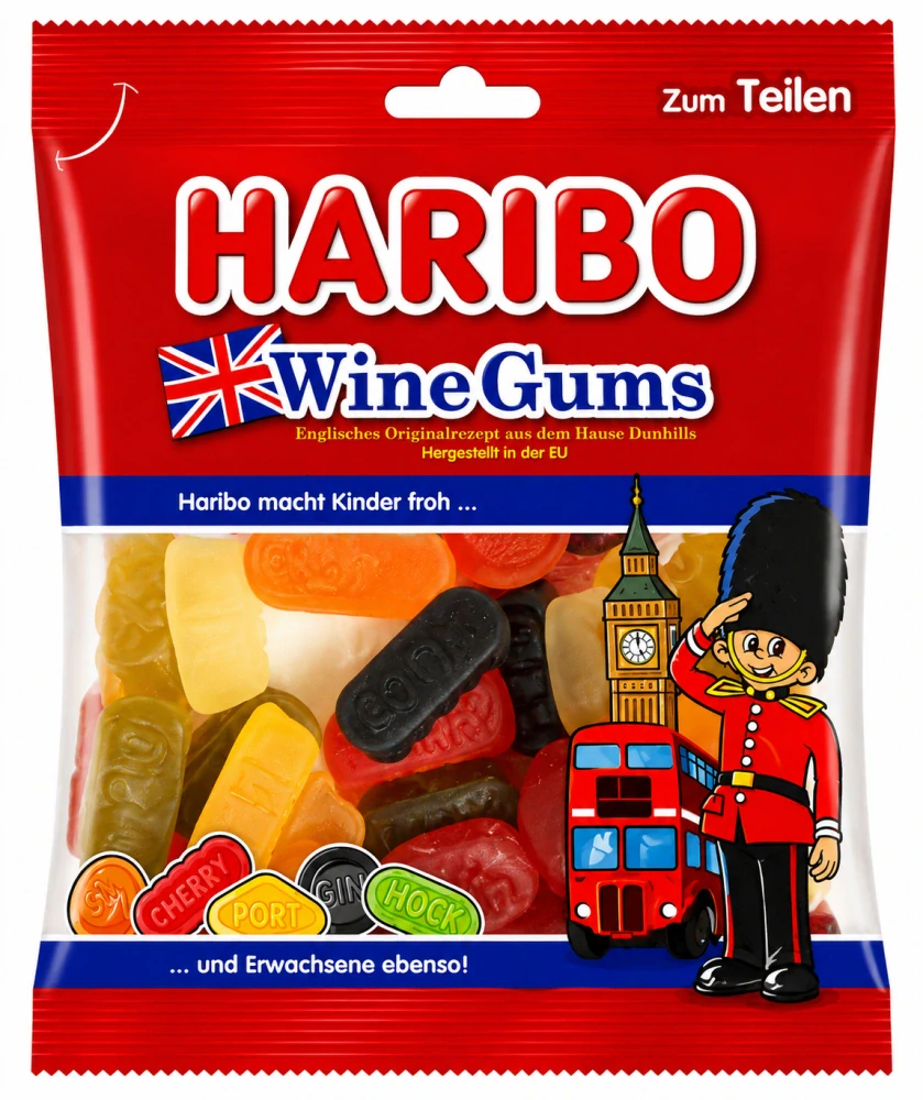 HARIBO Wine Gums želé s ovocnými příchutěmi
