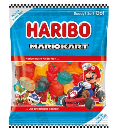 HARIBO Mariokart Ovocné a kola želé bonbony 160 g