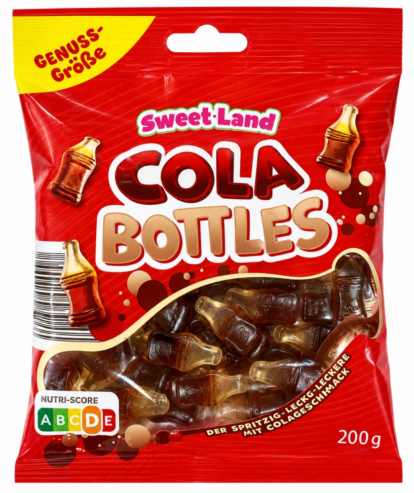 Sweet Land Želé lahvičky s cola příchutí 200 g