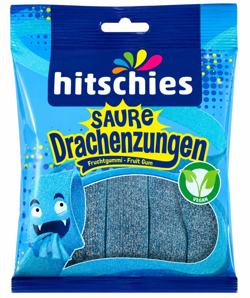 Hitschies Kyselé dračí jazyky s malinovou příchutí 125 g