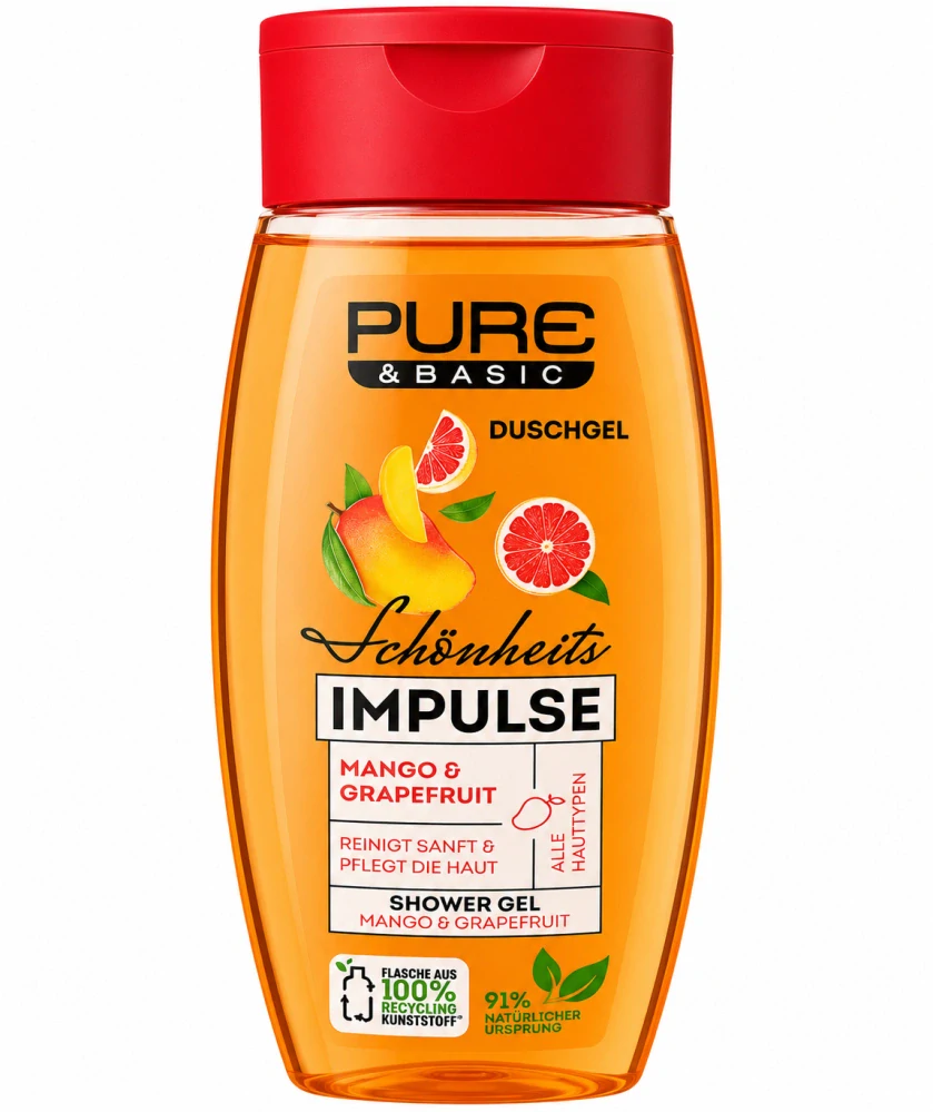 PURE & BASIC Duschgel Schönheits Impulse Mango & Grapefruit 250 ml