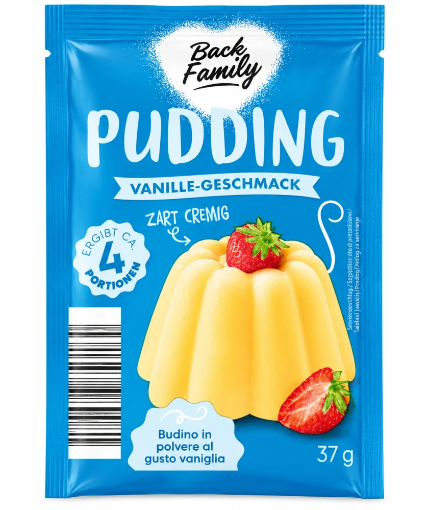 Back Family Pudinkový prášek s vanilkovou příchutí 37 g