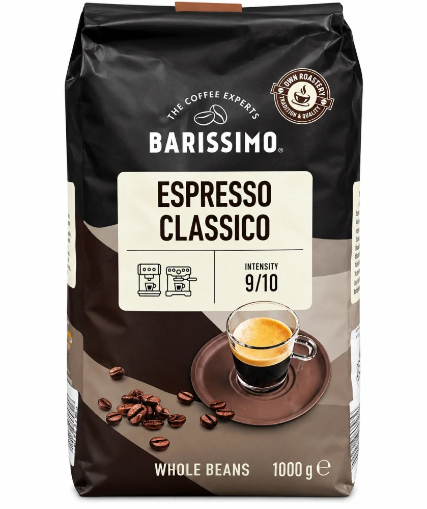 BARISSIMO Espresso Classico Pražená káva zrnková 1000 g