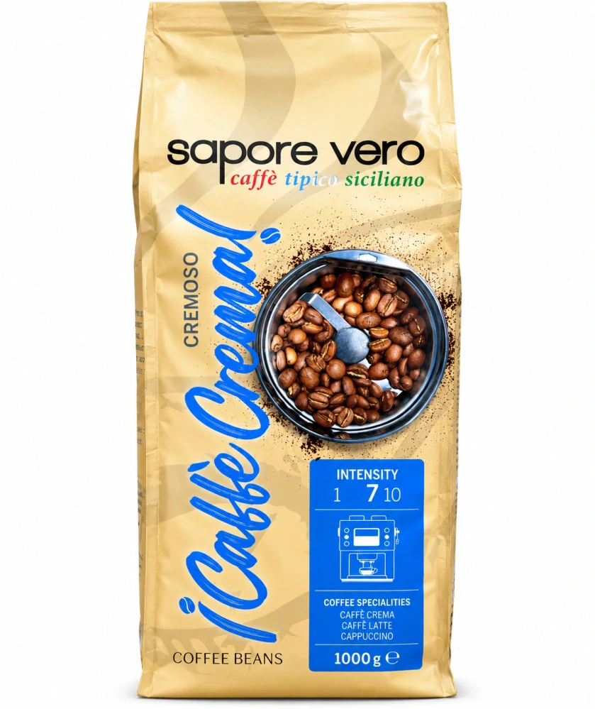 SAPORE VERO - CREMA Pražená káva, celé zrna 1000 g