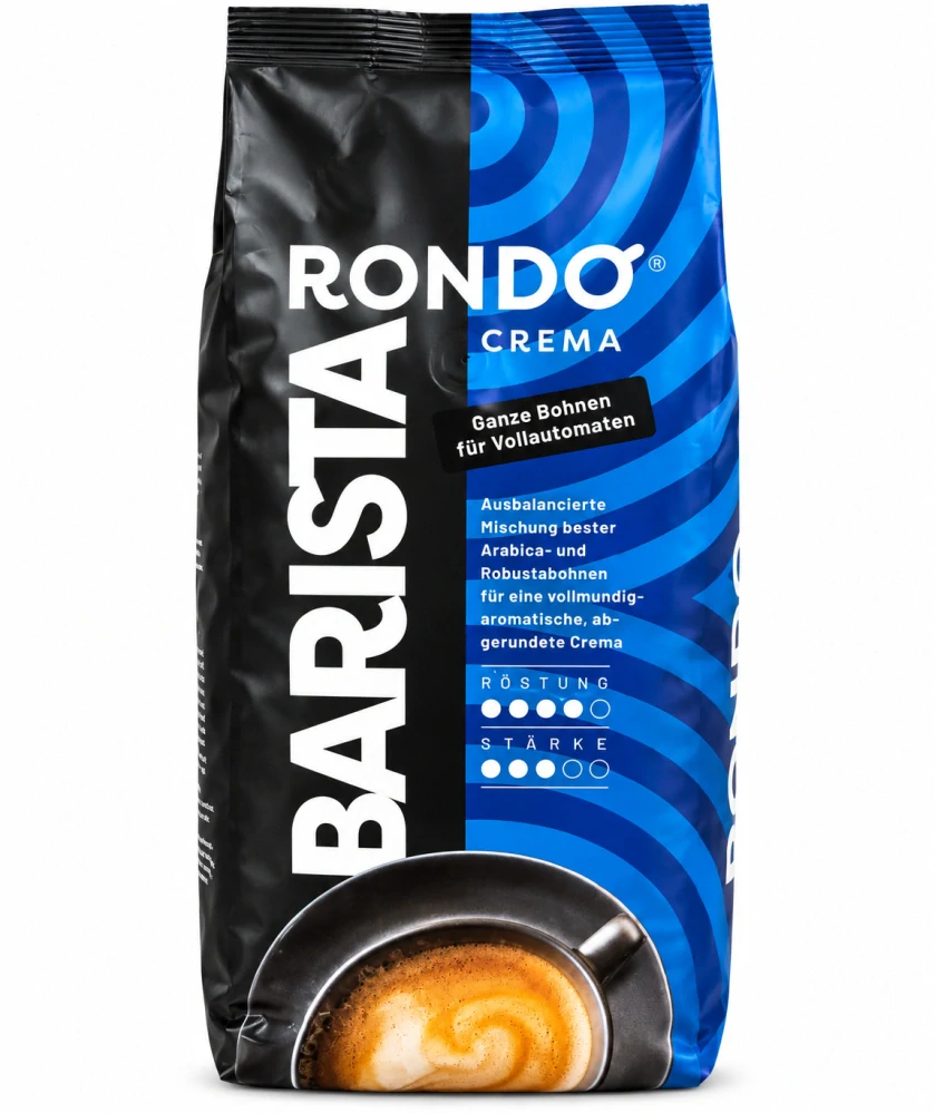 RONDO BARISTA CREMA Pražená káva v celých zrnech 1000 g