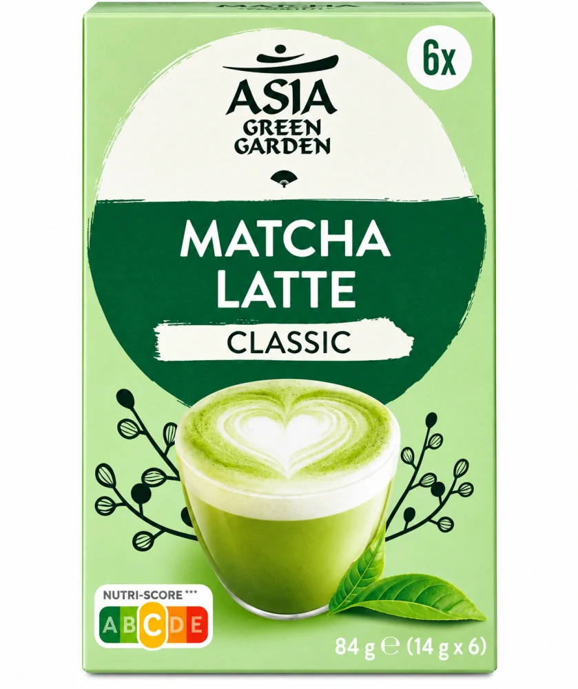sia Green Garden Matcha Latte Klasik – instantní nápojový prášek s matcha čajem 84 g