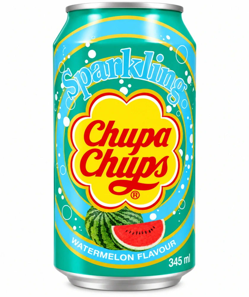 Chupa Chups Sparkling Watermelon Sycený nealkoholický nápoj s příchutí melounu 345 ml