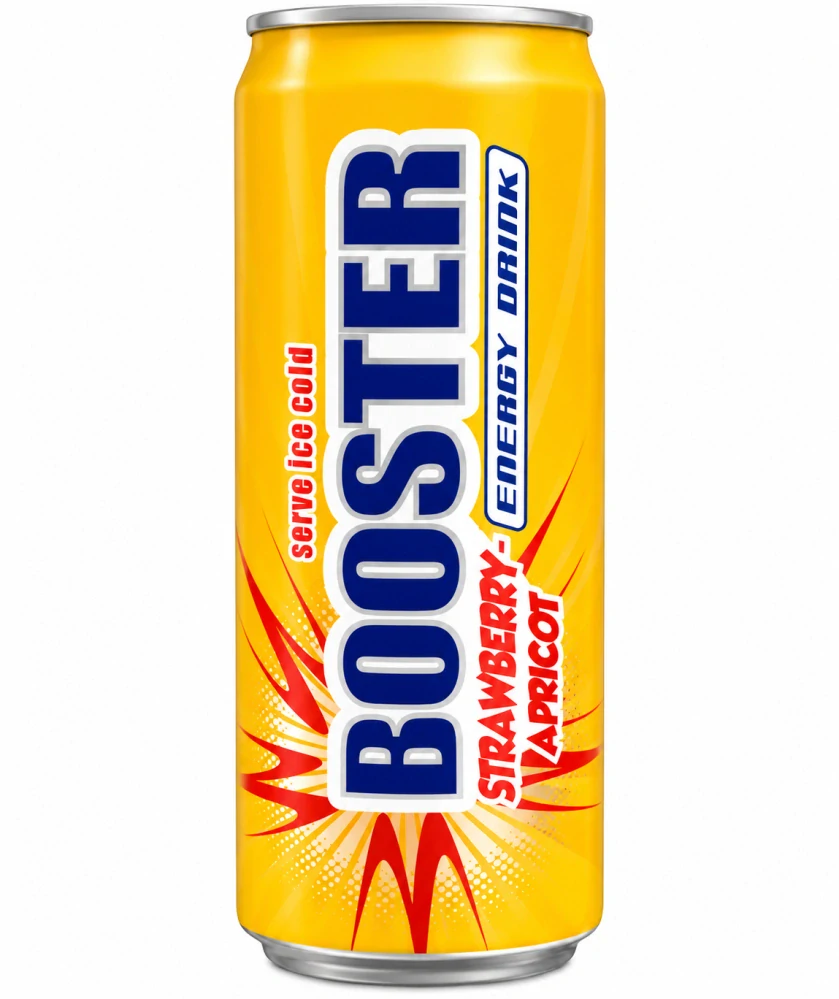 Booster Energetický nápoj Jahoda a Meruňka 330 ml