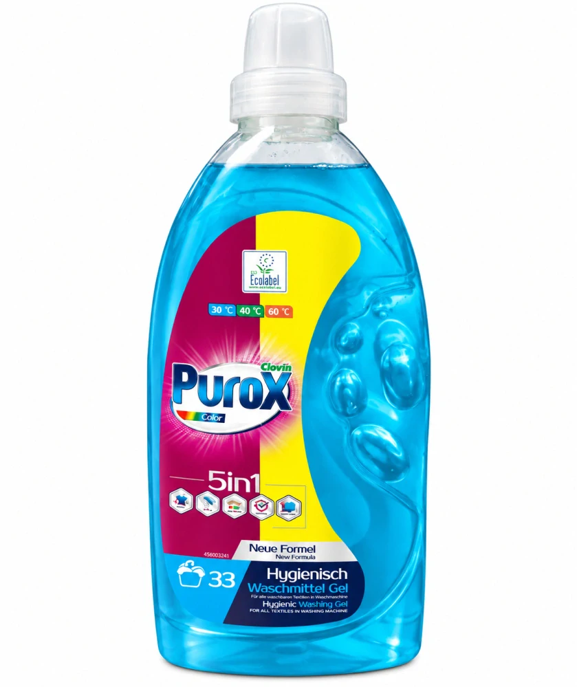 Purox Color 5in1 Hygienisch Waschmittel Gel (1 l / 33 pracích dávek)