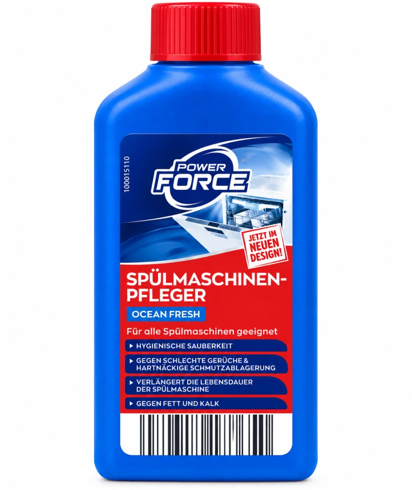 POWER FORCE Čistič myčky nádobí Ocean Fresh (250 ml)