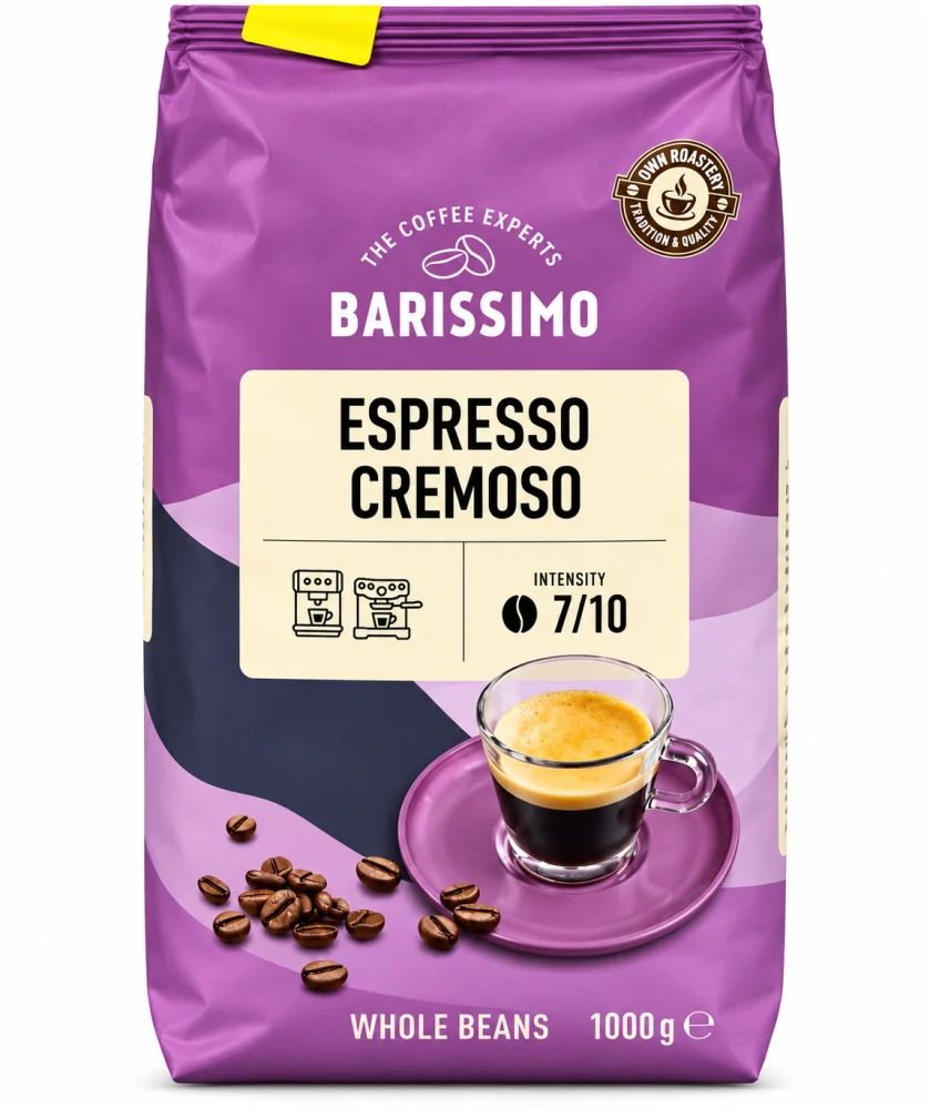 Barissimo Espresso Cremoso pražená zrnková káva 1000 g