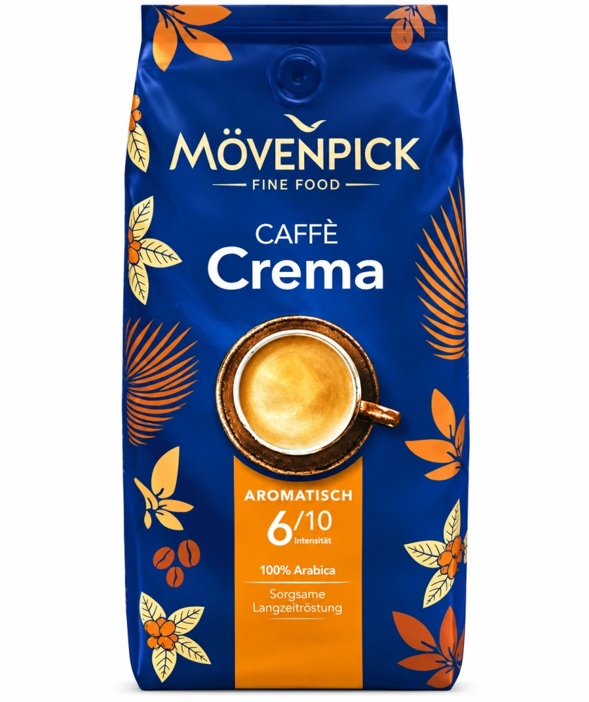 Mövenpick Caffè Crema pražená zrnková káva 1000 g
