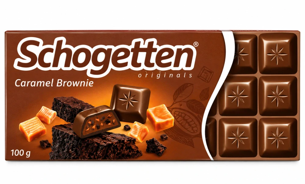 Schogetten Mléčná čokoláda s karamelovo-brownie náplní 100 g