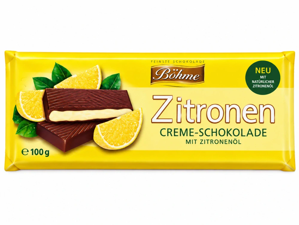 Böhme Mléčná čokoláda s citronovou krémovou náplní 100 g