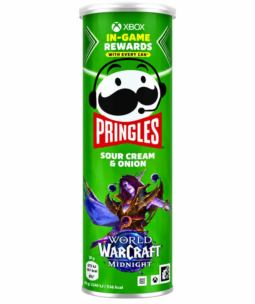 PRINGLES SOUR CREAM & ONION (World of Warcraft Edition) - bramborový snack s příchutí zakysané smetany a cibule 165 g