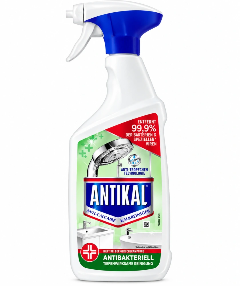 Antikal Antibakteriell – Odstraňovač vodního kamene a bakterií (800 ml)