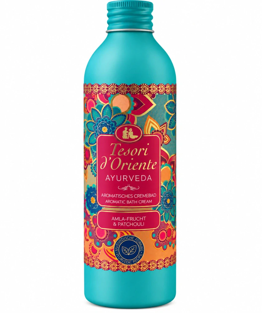 Tesori d'Oriente Ayurveda – Aromatická krémová koupel Amla & Patchouli (500 ml)