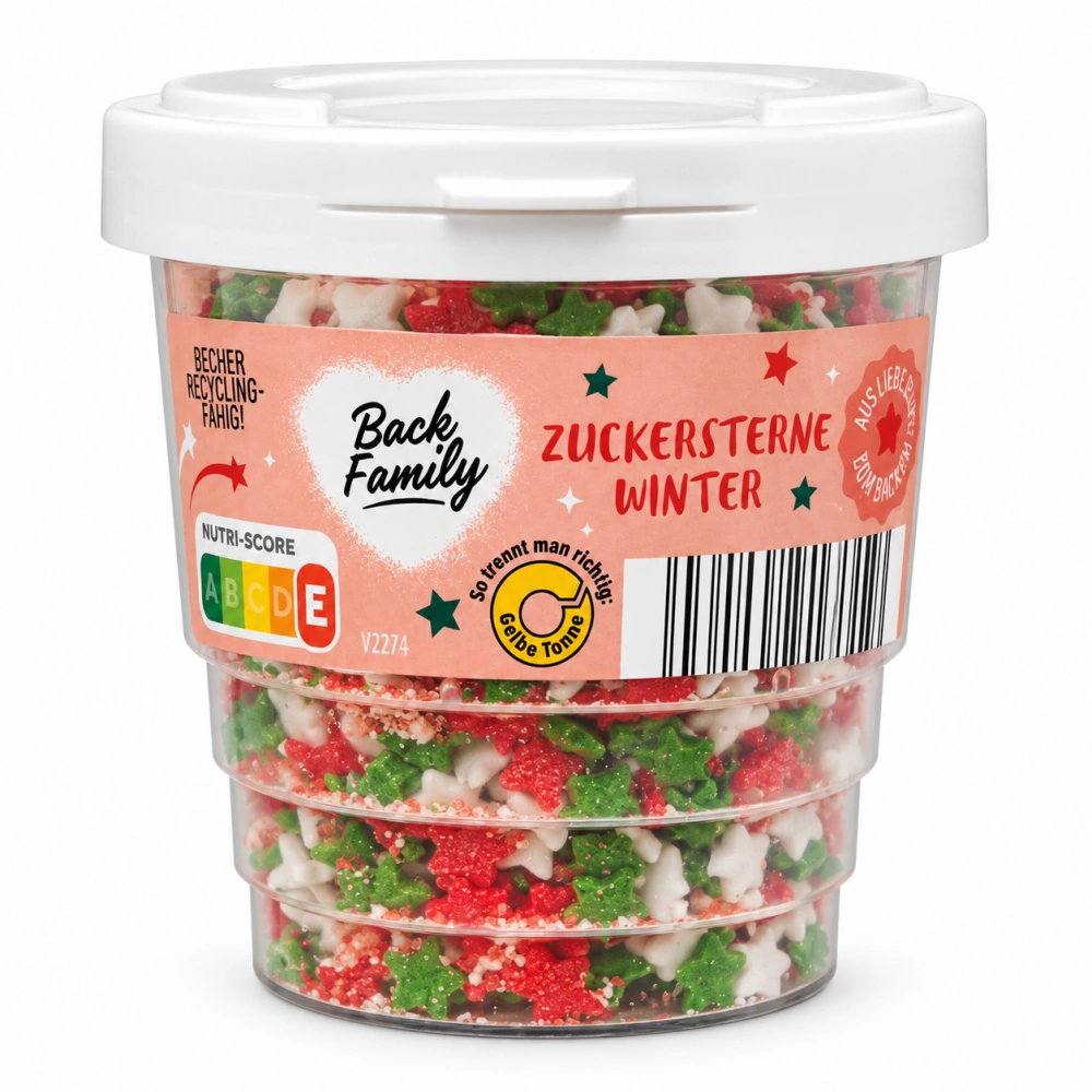 Back Family Cukrové zdobení barevné hvězdičky - ZIMA 60 g