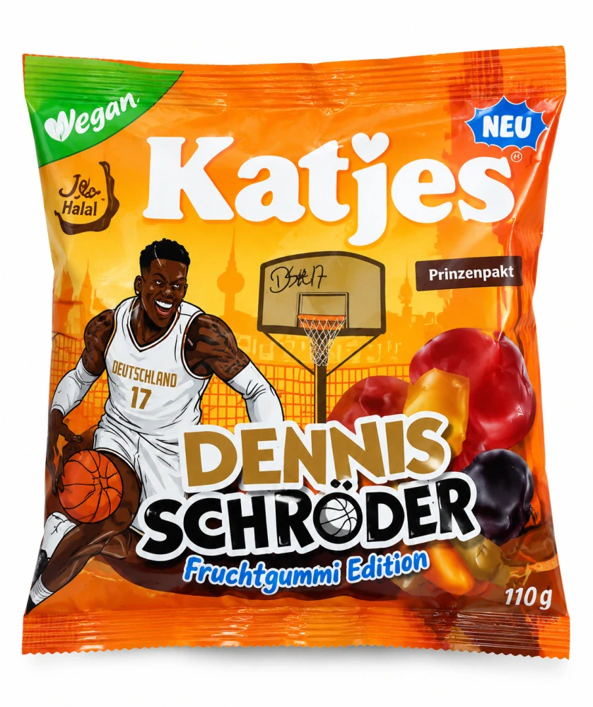 Katjes Dennis Schröder Fruchtgummi Edition - želé bonbóny 210 g