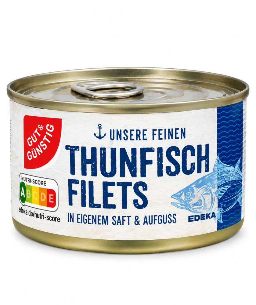 Gut & Günstig Tuňákové filety krájené ve vlastní šťávě 195 g