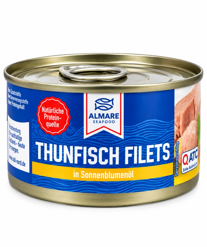 Almare Seafood Kousky filetů z tuňáka pruhovaného ve slunečnicovém oleji 185 g