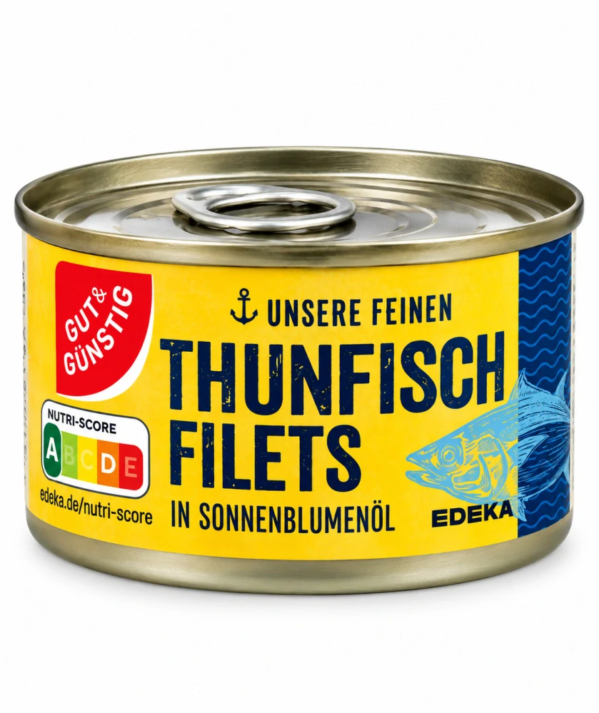 Gut & Günstig Tuňákové filety krájené ve slunečnicovém oleji 195 g