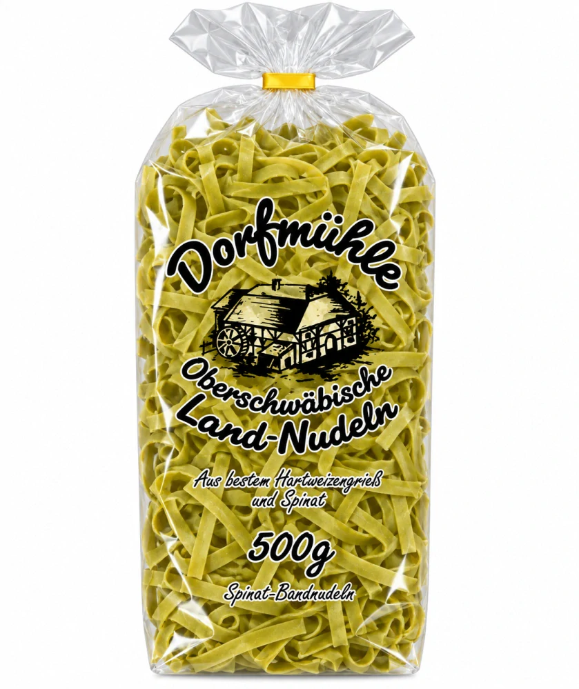 Dorfmühle Semolinové těstoviny špenátové nudle 500 g