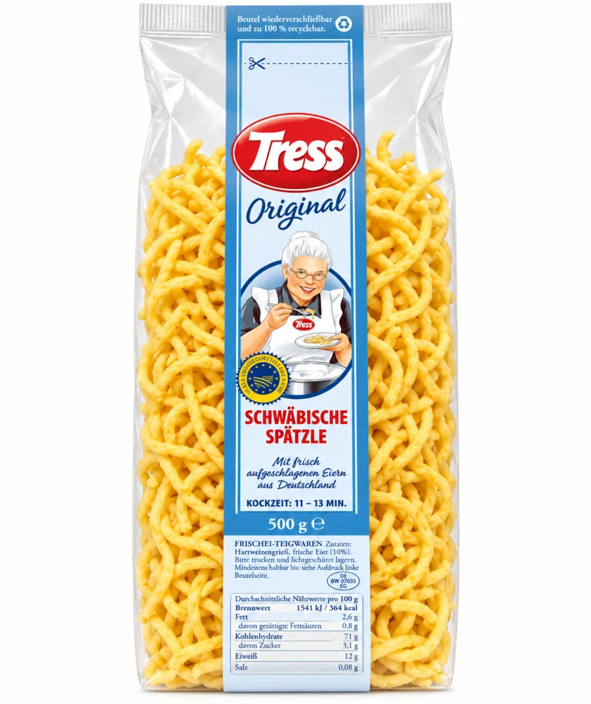Tress Vaječné těstoviny semolinové švábské špätzle 500 g
