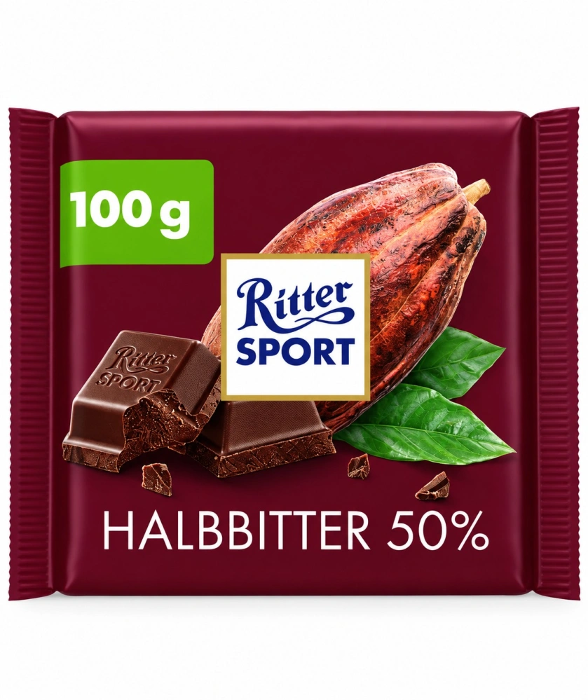 Ritter Sport Polohořká čokoláda 50% (100 g)