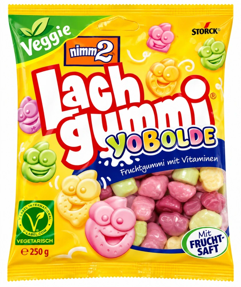 nimm2 Lachgummi YoBolde Ovocné želé bonbóny s jogurtem a vitamíny 250 g