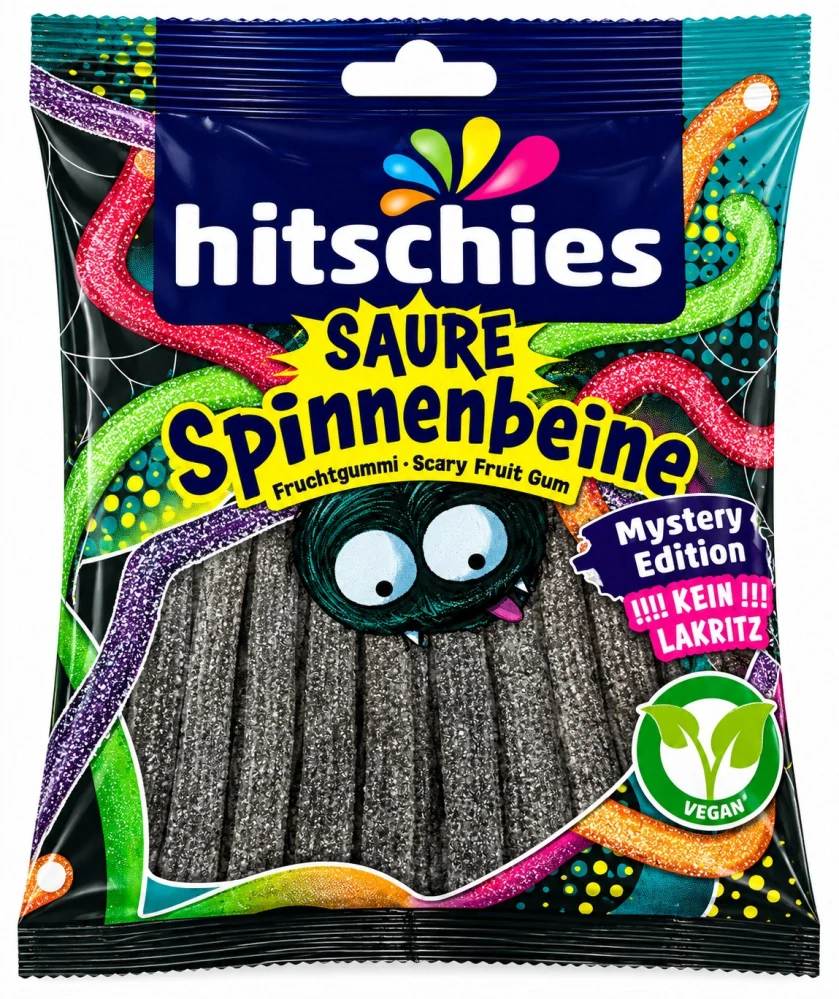 hitschies - Kyselé pavoučí nohy Myster Edition Kyselé ovocné želé 125 g