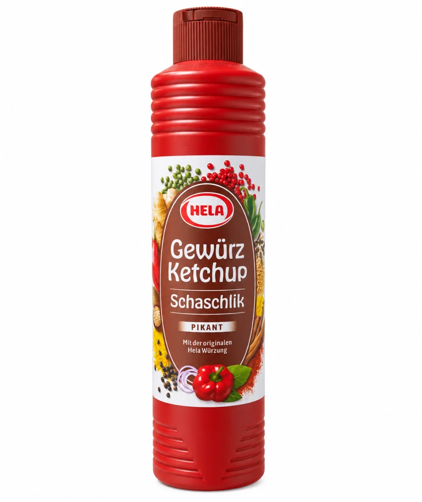 Hela Kořeněný kečup Šašlik pikantní (800 ml)