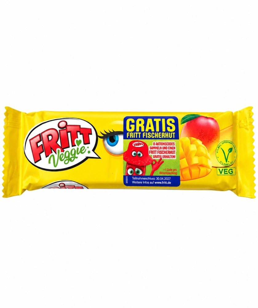 FRITT Veggie - Žvýkací bonbóny s vitamínem C a příchutí manga 70 g
