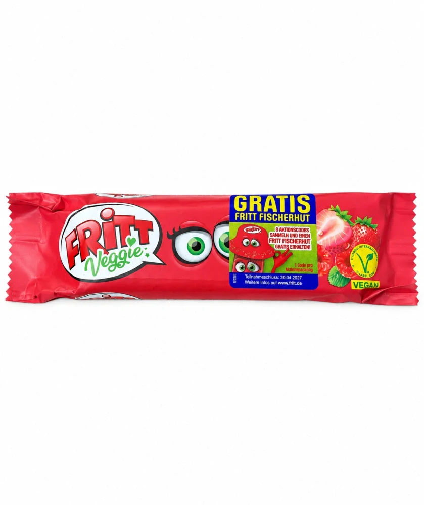 FRITT Veggie - Žvýkací bonbóny s vitamínem C a příchutí jahody a maliny 70 g