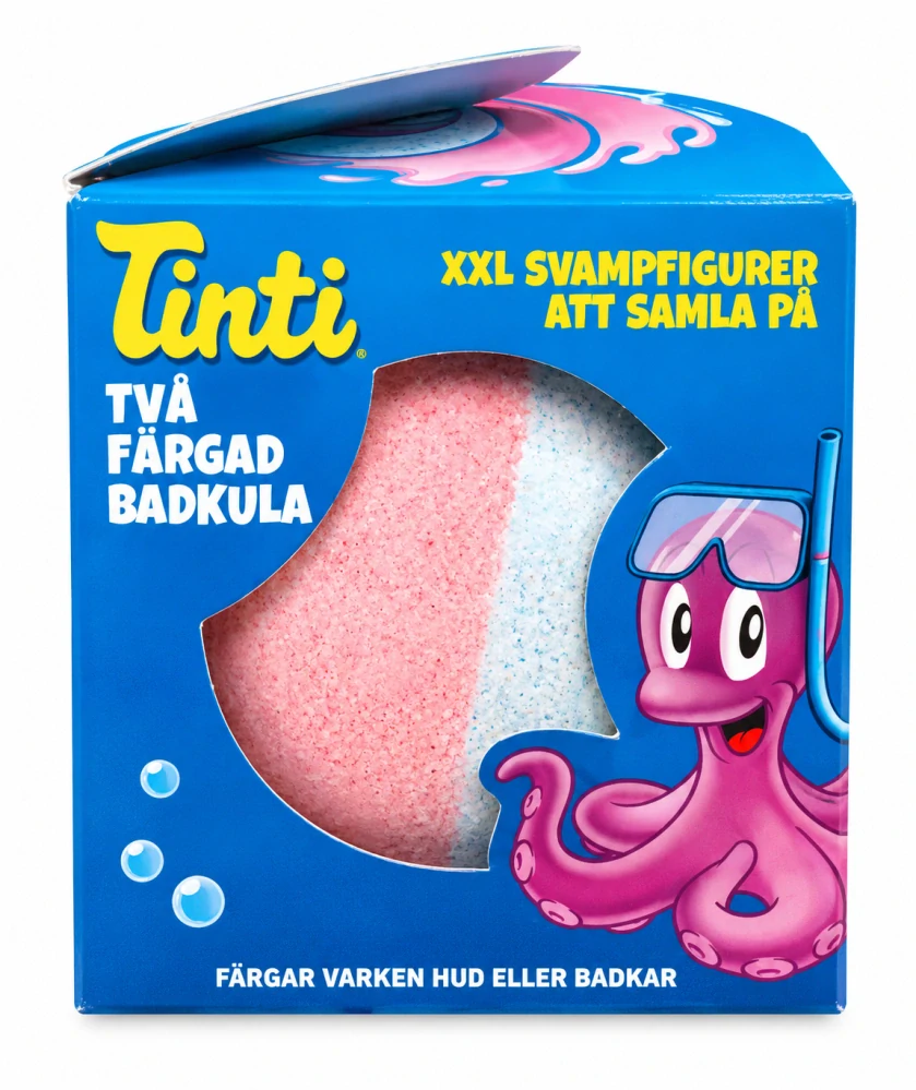 Tinti dvoubarevná šumivá koule do koupele s překvapením XXL