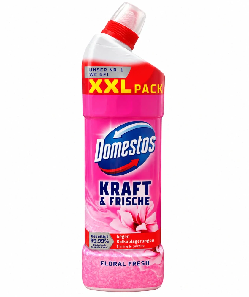 Domestos Kraft & Frische Čisticí a dezinfekční gel na toalety Floral Fresh XXL (1000 ml)