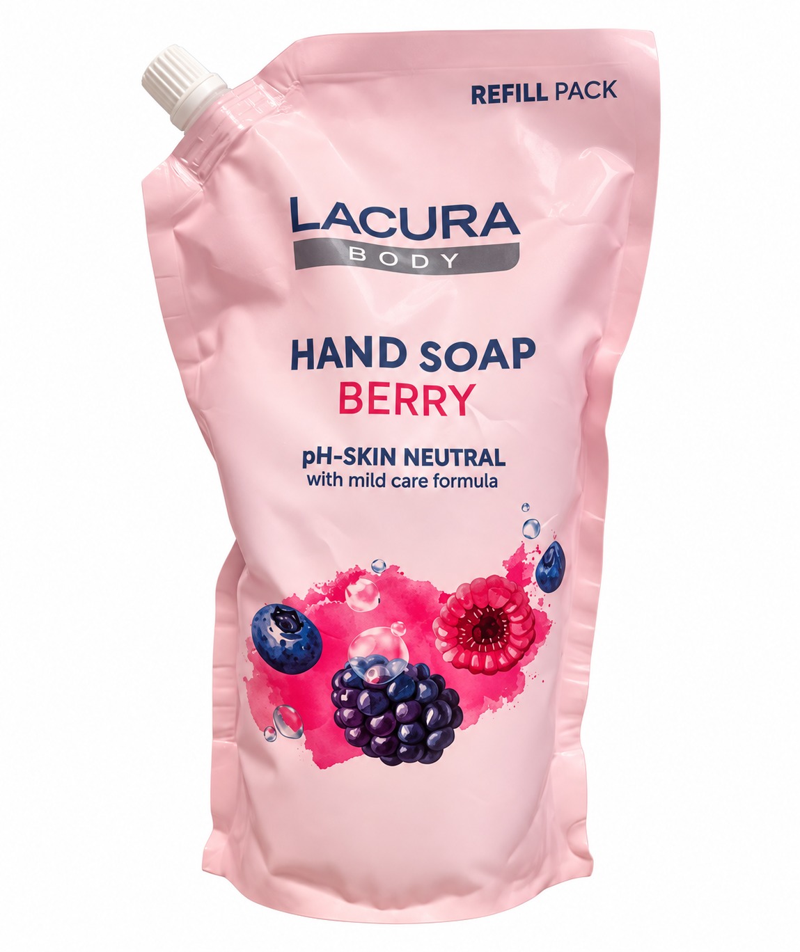 Lacura Body Tekuté mýdlo na ruce Berry – náhradní náplň s vůní lesního ovoce 1000 ml