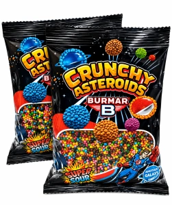 Burmar Křupavé asteroidy Extra kyselé želé bonbóny 100 g