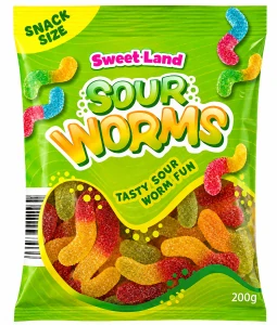 Sweet Land Sour Worms kyselé želé s ovocnými příchutěmi 200 g