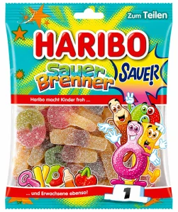 Haribo Sauer Brenner želé s ovocnou příchutí, kyselé 160 g
