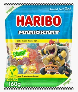 HARIBO Mariokart Sauer Kyselé ovocné želé bonbony 160 g
