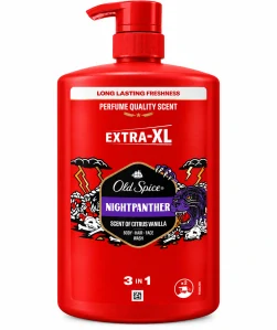 Old Spice Nightpanther EXTRA-XL – pánský sprchový gel a šampon 3v1 s pumpičkou 1l