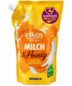 ELKOS Body Krémové mýdlo Mléko & Med – Náhradní náplň 1l