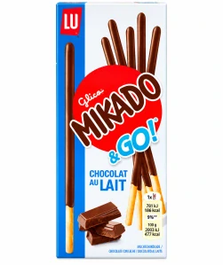 Mikado & Go! Sušenkové tyčinky s mléčnou čokoládou 39 g