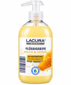 LACURA Body Tekuté mýdlo – Mléko & Med (Milch & Honig) 500 ml