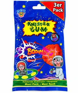 DOK Knister Gum Práskací cukrovinka a žvýkačka (Tutti Frutti) 3er Pack 30 g