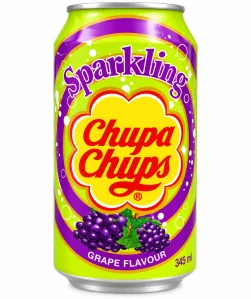 Chupa Chups Sparkling Grape Sycený nealkoholický nápoj s hroznovou příchutí 345 ml