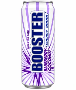 Booster Energetický nápoj Borůvka a Kokos 330 ml