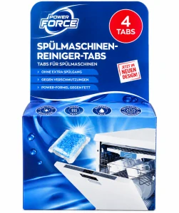 Power Force Spülmaschinen-Reiniger-Tabs (4 × 20 g)